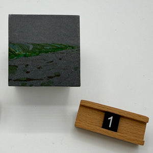 Load image into Gallery viewer, READY TO SHIP ABSTRACT ART MARBLING PAPER ON WOODEN CUBES