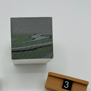 Load image into Gallery viewer, READY TO SHIP ABSTRACT ART MARBLING PAPER ON WOODEN CUBES