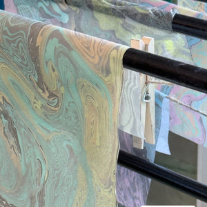 Load image into Gallery viewer, WORKSHOP - Introduction to Suminagashi Ink Marbling + Japanese Stab-Bound Bookbinding 18 October 2025