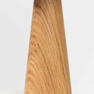 Load image into Gallery viewer, Wooden Oak cone shaped lamp base
