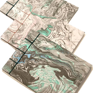 Load image into Gallery viewer, Japanese ink marbled traditional stab-bound books