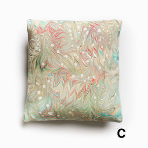 Load image into Gallery viewer, MADE TO ORDER MARBLED LINEN PIPED ENVELOPE CLOSURE CUSHIONS