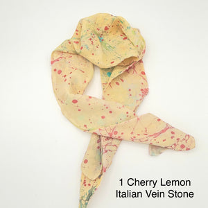 Load image into Gallery viewer, READY TO SHIP MARBLED SILK SCARF
