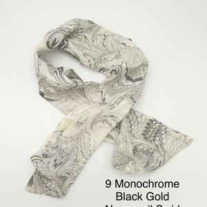 Load image into Gallery viewer, READY TO SHIP MARBLED SILK SCARF
