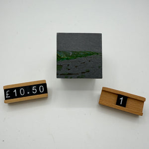 Load image into Gallery viewer, READY TO SHIP ABSTRACT ART MARBLING PAPER ON WOODEN CUBES
