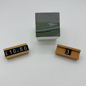 Load image into Gallery viewer, READY TO SHIP ABSTRACT ART MARBLING PAPER ON WOODEN CUBES
