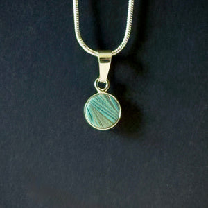 Load image into Gallery viewer, MADE TO ORDER MARBLED BALLET SLIPPER LEATHER STERLING SILVER NECKLACE
