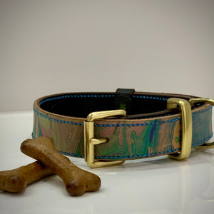 Load image into Gallery viewer, Marbled Leather Dog Collar
