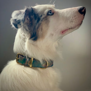 Load image into Gallery viewer, MARBLED LEATHER DOG COLLAR
