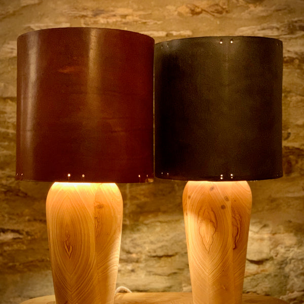 RUGGLESTONE LEATHER LAMPSHADES