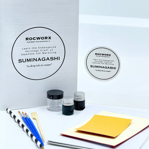 Load image into Gallery viewer, Green ink marbling paper craft kit
