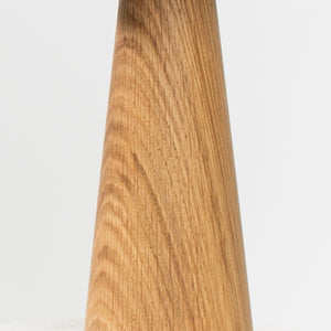 Load image into Gallery viewer, Wooden Oak cone shaped lamp base
