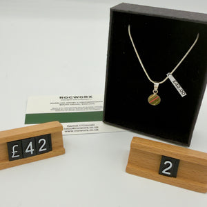 Load image into Gallery viewer, READY TO SHIP MARBLED BALLET SLIPPER LEATHER STERLING SILVER NECKLACE
