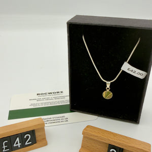 Load image into Gallery viewer, READY TO SHIP MARBLED BALLET SLIPPER LEATHER STERLING SILVER NECKLACE
